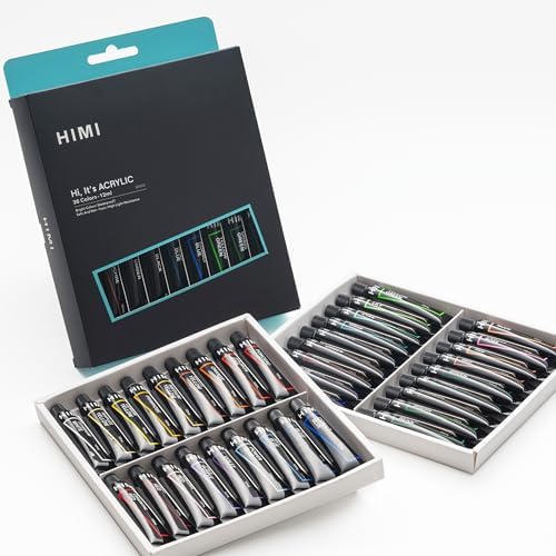 Acrylic Paint Set, 36 Colors, 12ml / 0.4 Fl Oz Tubes