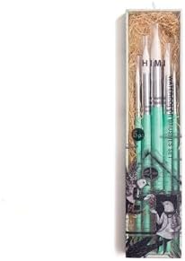 Brush Set of 5, Includes 5 Round Brushes, Green Edition