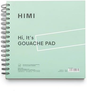 Gouache Pad 8.5 by 8.5 inch (98lb/160g) 50 Sheets Mix Paper Pad