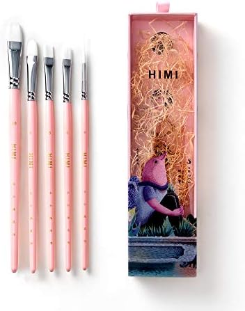 Little Bird Paint Brushes Set 5 Pcs for Acrylic Oil Gouache Paint