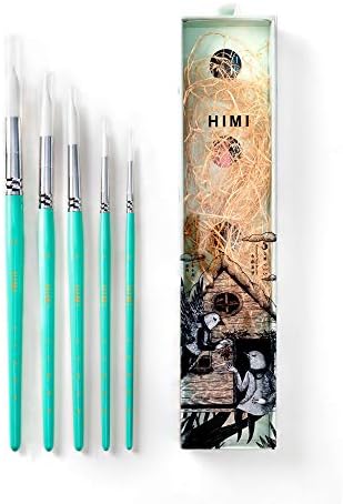 Little Bird Paint Brushes Set 5 Pcs for Watercolors Paint