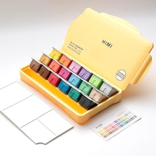 Metallic Gouache Paints Set, 18 Colors, 30g, 18 US fl oz