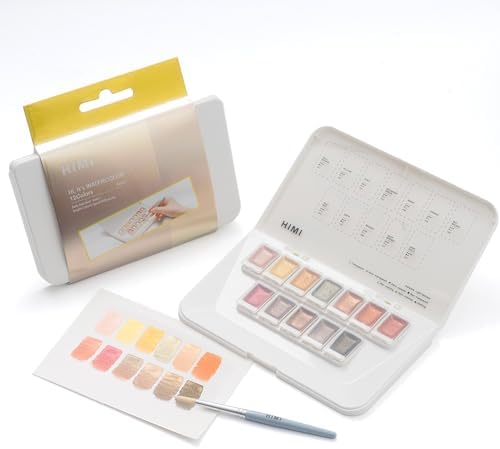 Metallic Watercolor Paint Set 12 Colors