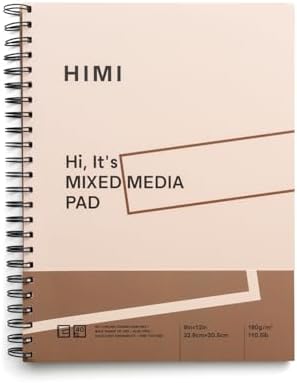 Mix Media Paper Pad 9 by 12 inch (180g/m2) 40 Sheets Mix Paper Pad