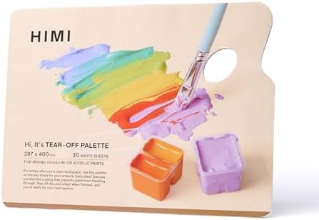 Tear-Off Palette Paper Pad, 30 Sheets Disposable Paint Mixing Paper