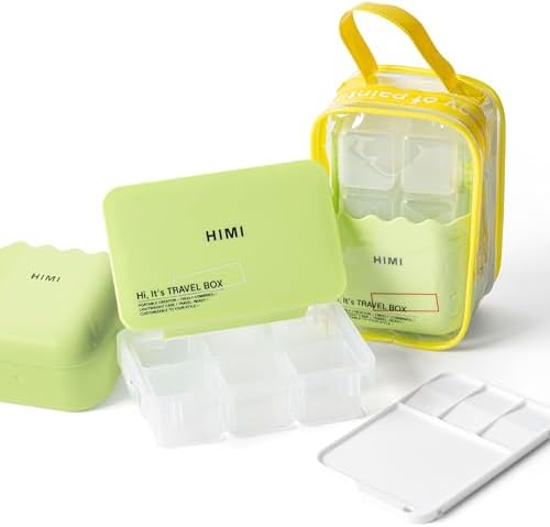Travel Box Gouache Set - Holds up to 12 Colors, Mixing Palette
