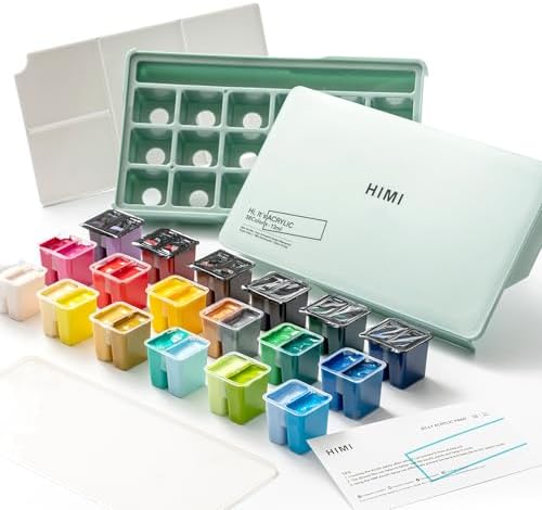 Twin Cup Jelly Acrylic Paint Set, 36 Colors 12g, High Viscosity