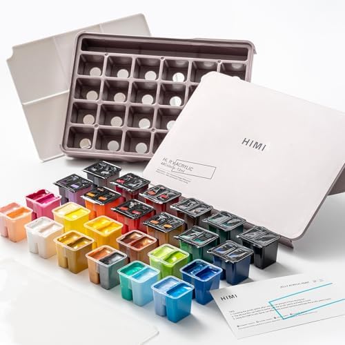 Twin Cup Jelly Acrylic Paint Set, 48 Colors 12g, High Viscosity